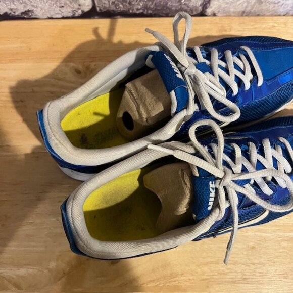 Nike Blue & White Lace Up Fabric Sneakers Size 11.5 - Picture 5 of 8